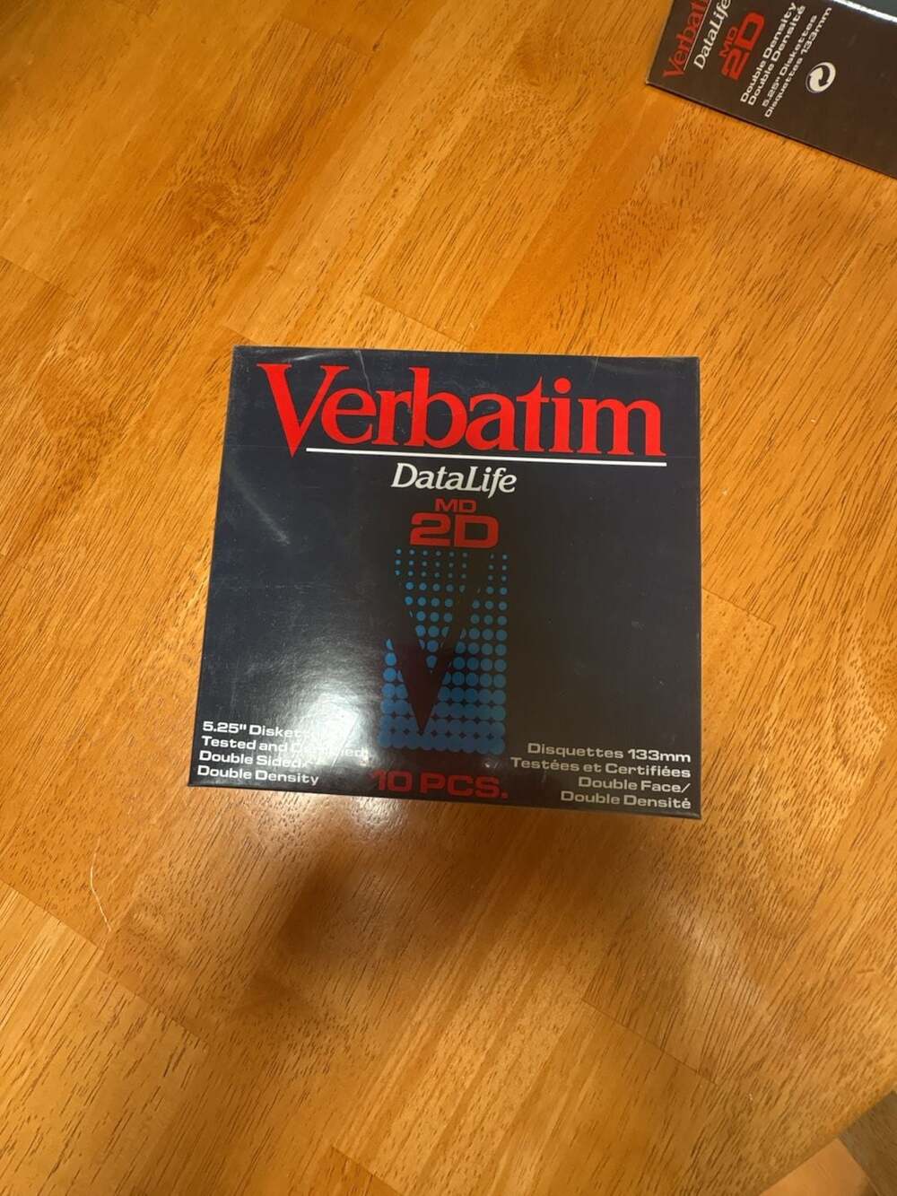 Verbatim Datalife MD 2D 5.25 inch Double Sided Density Floppy Diskettes (10 PCS)